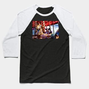 Carousel, Merry Go Round Horse Baseball T-Shirt